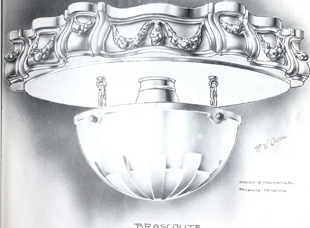An illustration from Semi-indirect lighting with a new unit practical for any purpose : that is more efficient than any other lighting unit on the market, 1920, leaf 16