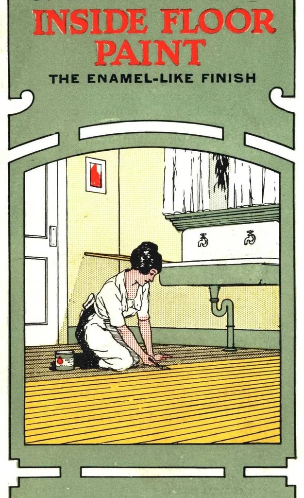 An illustration from Sherwin-Williams inside floor paint., 1925, leaf 1