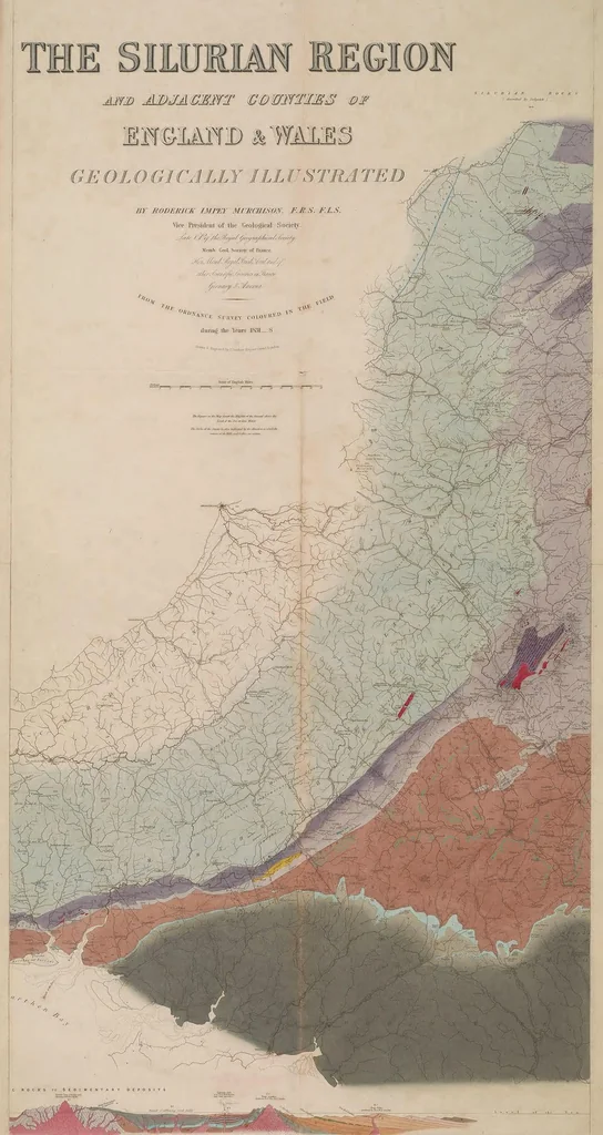 An illustration from The Silurian system, founded on geological researches in the counties of Salop, Hereford, Radnor, Montgomery, Caermarthen, Brecon, Pembroke, Monmouth, Gloucester, Worcester, and Stafford : with descriptions of the coalfields and overlying formations, 1839, leaf 5