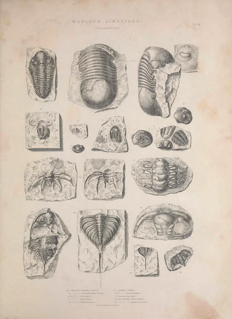 An illustration from The Silurian system, founded on geological researches in the counties of Salop, Hereford, Radnor, Montgomery, Caermarthen, Brecon, Pembroke, Monmouth, Gloucester, Worcester, and Stafford : with descriptions of the coalfields and overlying formations, 1839, leaf 231