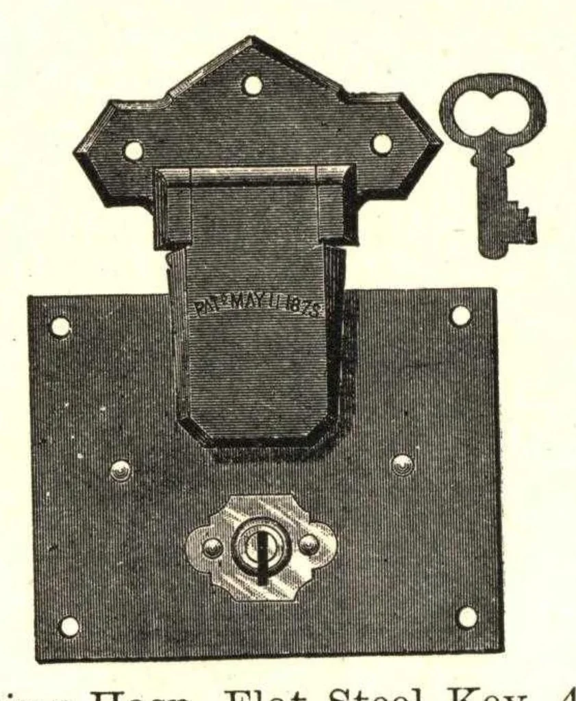 An illustration from Builder's hardware : fine locks, artistic designs, in door and window trimmings., 1903, leaf 53