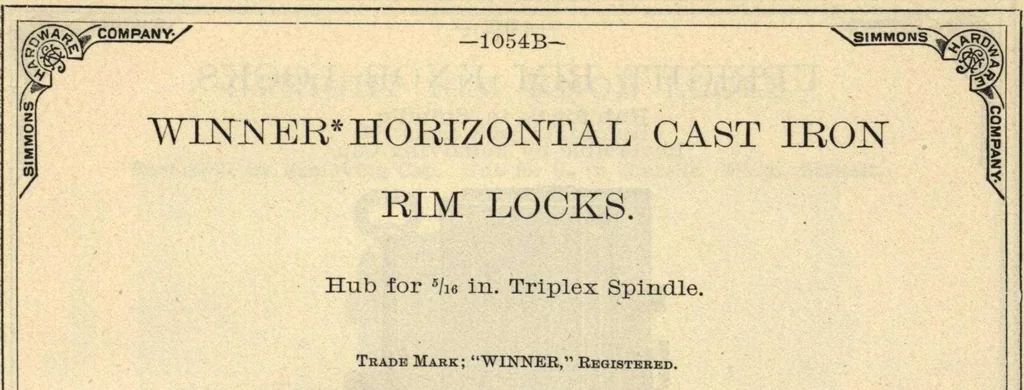 An illustration from Builder's hardware: fine locks, artistic designs in door and window trimmings., 1903, leaf 262