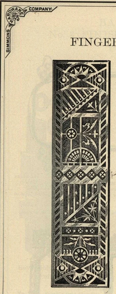 An illustration from Builder's hardware: fine locks, artistic designs in door and window trimmings., 1903, leaf 305