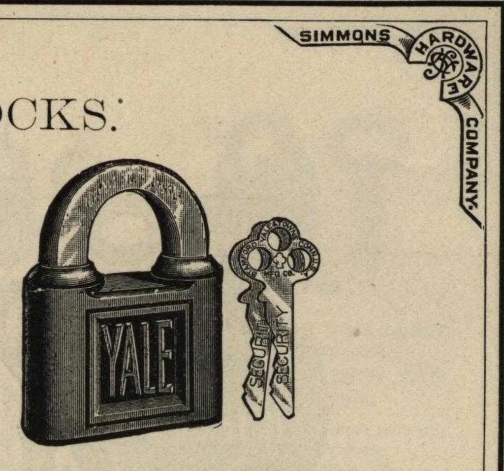 An illustration from Builder's hardware: fine locks, artistic designs in door and window trimmings., 1903, leaf 35