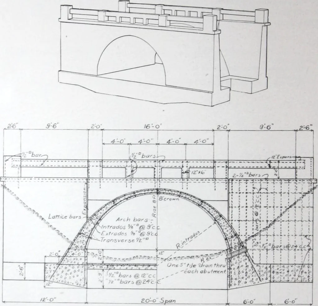An illustration from Small concrete bridges and culverts, 1914, leaf 61