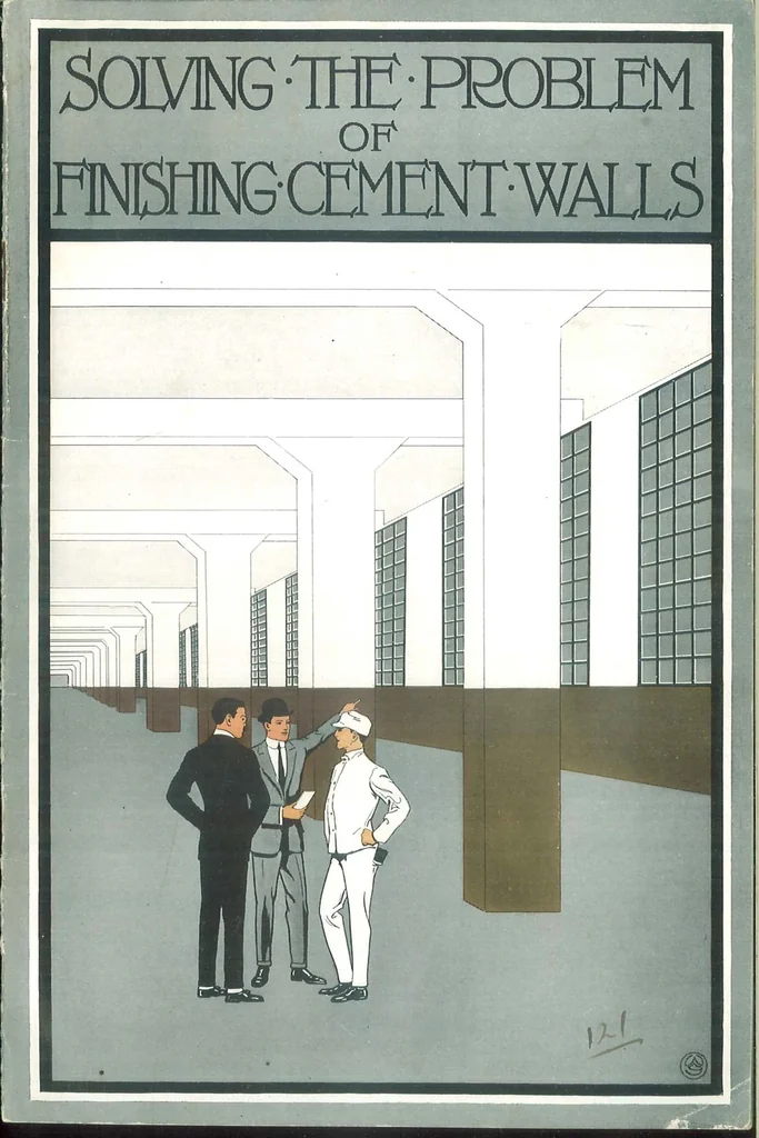 An illustration from Solving the problem of finishing cement walls., 1915, leaf 0