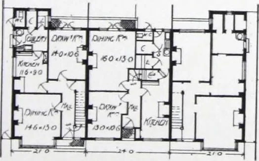 An illustration from Some small houses : illustrated with frontispiece in colour and 90 reproductions ..., 1908, leaf 18