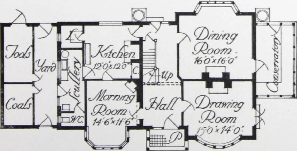 An illustration from Some small houses : illustrated with frontispiece in colour and 90 reproductions ..., 1908, leaf 44