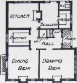 An illustration from Some small houses : illustrated with frontispiece in colour and 90 reproductions ..., 1908, leaf 45
