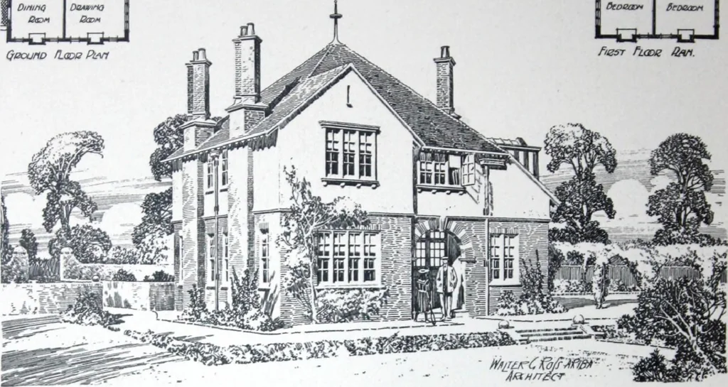 An illustration from Some small houses : illustrated with frontispiece in colour and 90 reproductions ..., 1908, leaf 45
