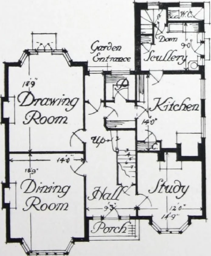 An illustration from Some small houses : illustrated with frontispiece in colour and 90 reproductions ..., 1908, leaf 46