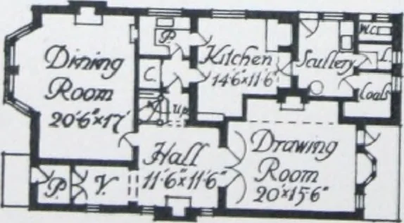 An illustration from Some small houses : illustrated with frontispiece in colour and 90 reproductions ..., 1908, leaf 47