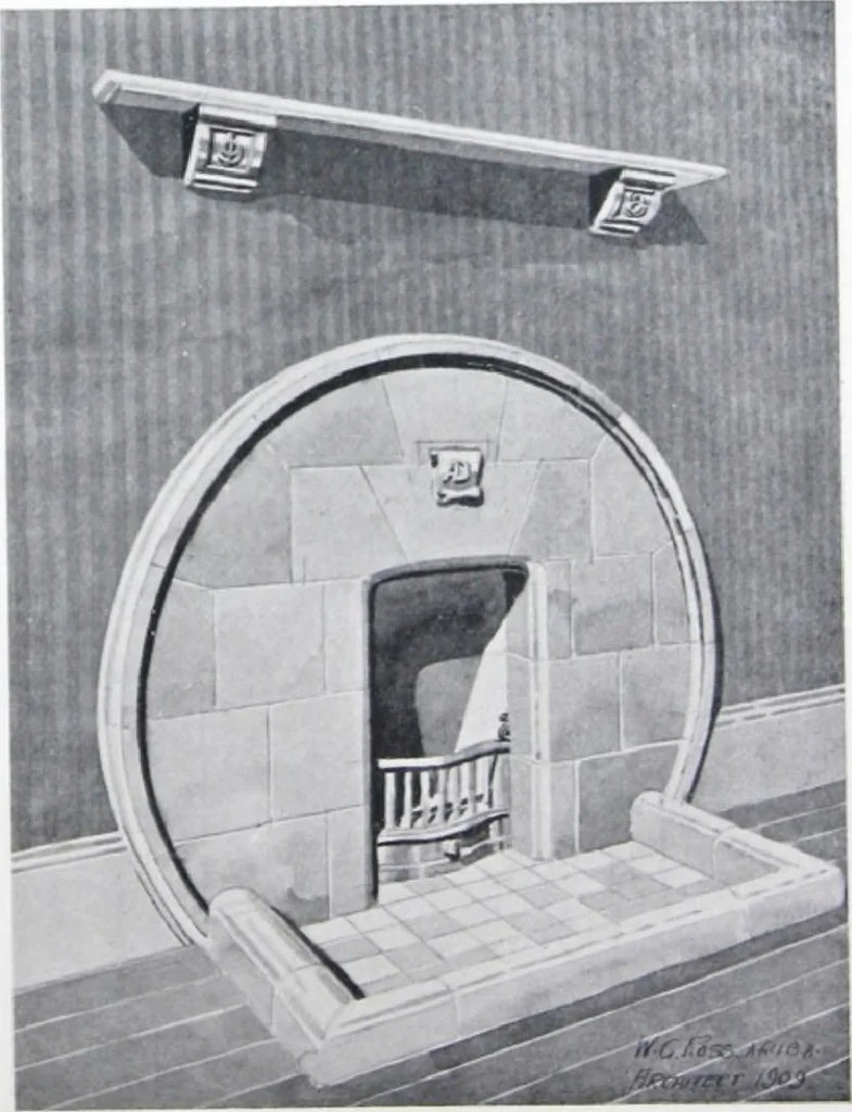 An illustration from Some small houses : illustrated with frontispiece in colour and 90 reproductions ..., 1908, leaf 52