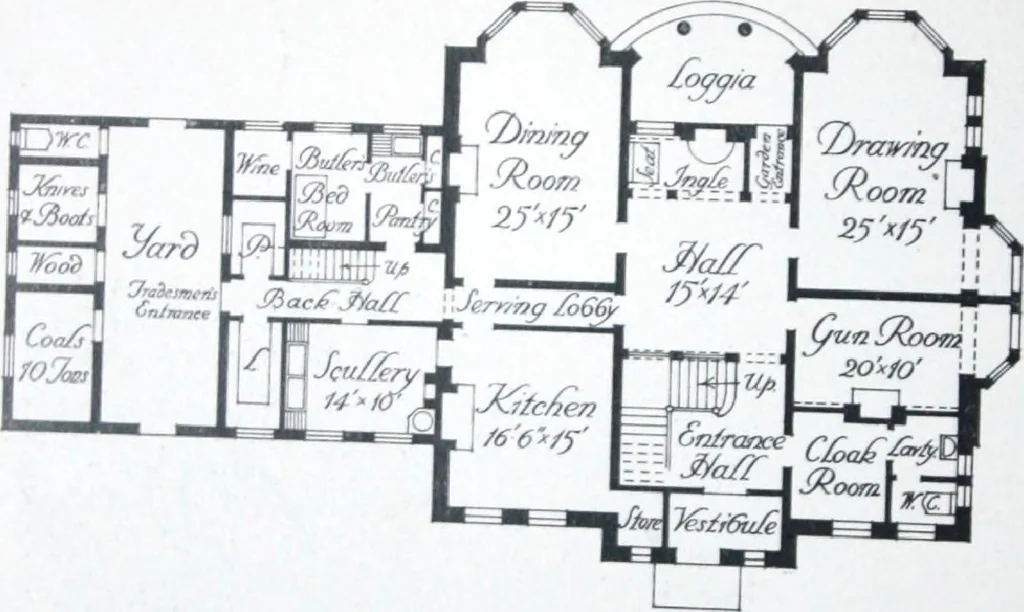 An illustration from Some small houses : illustrated with frontispiece in colour and 90 reproductions ..., 1908, leaf 53