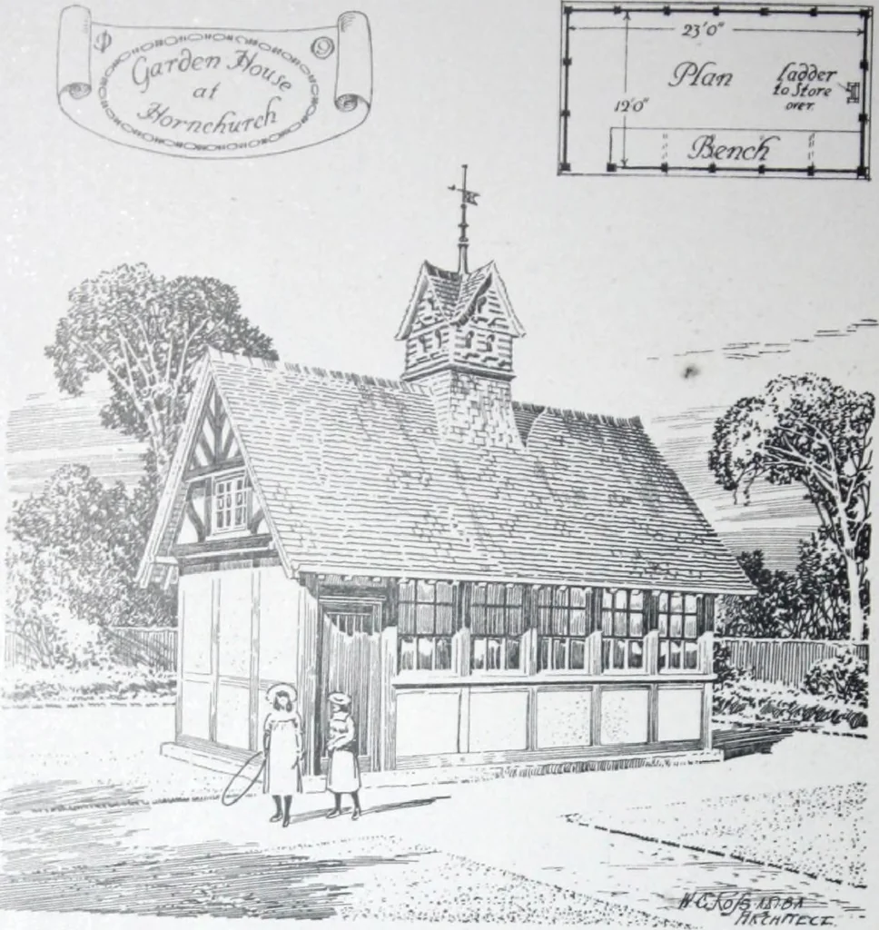 An illustration from Some small houses : illustrated with frontispiece in colour and 90 reproductions ..., 1908, leaf 55