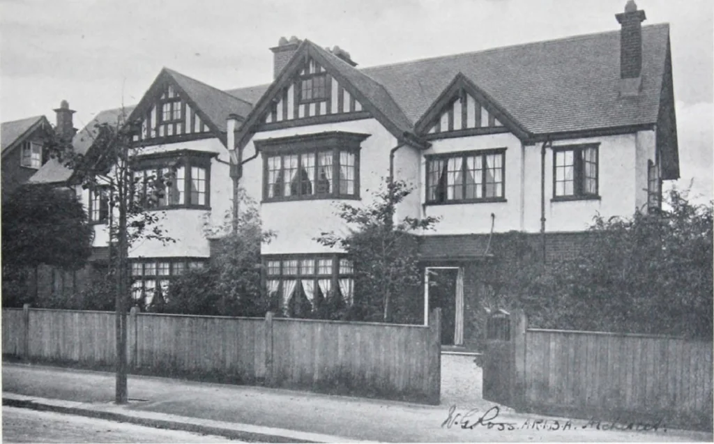 An illustration from Some small houses : illustrated with frontispiece in colour and 90 reproductions ..., 1908, leaf 56