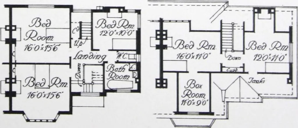 An illustration from Some small houses : illustrated with frontispiece in colour and 90 reproductions ..., 1908, leaf 56