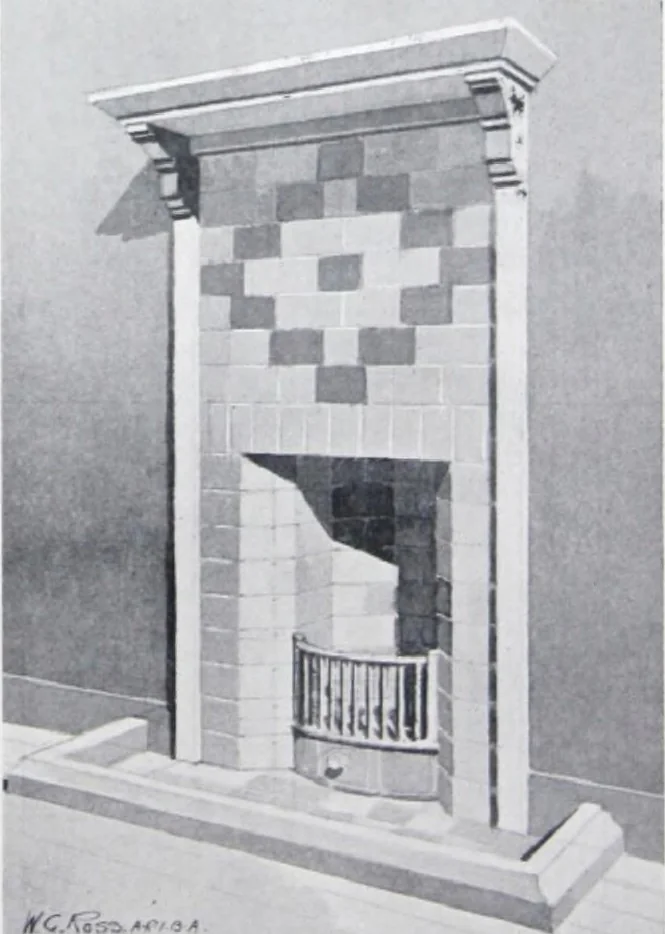 An illustration from Some small houses : illustrated with frontispiece in colour and 90 reproductions ..., 1908, leaf 58