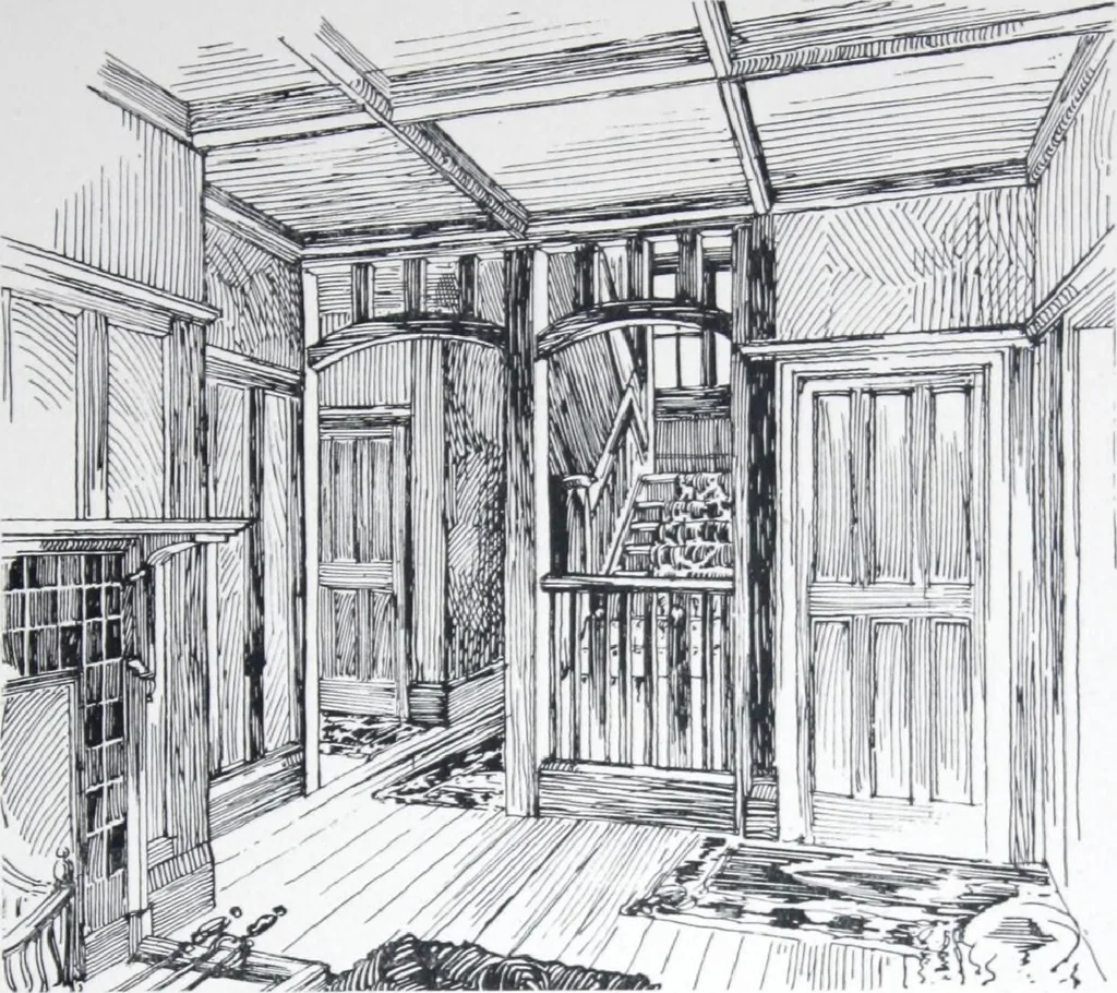 An illustration from Some small houses : illustrated with frontispiece in colour and 90 reproductions ..., 1908, leaf 62