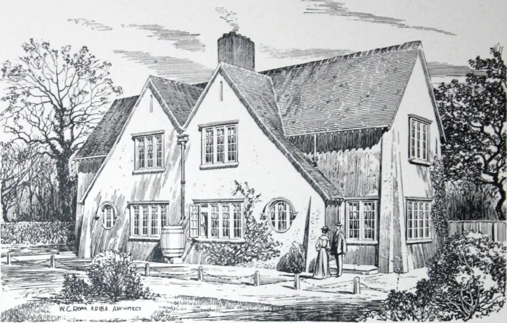 An illustration from Some small houses : illustrated with frontispiece in colour and 90 reproductions ..., 1908, leaf 63