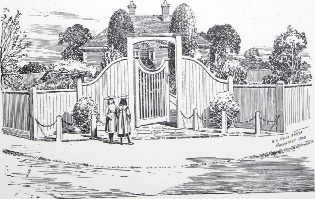An illustration from Some small houses : illustrated with frontispiece in colour and 90 reproductions ..., 1908, leaf 66