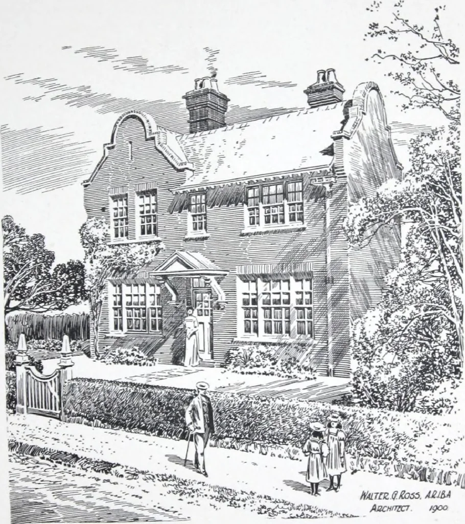 An illustration from Some small houses : illustrated with frontispiece in colour and 90 reproductions ..., 1908, leaf 70