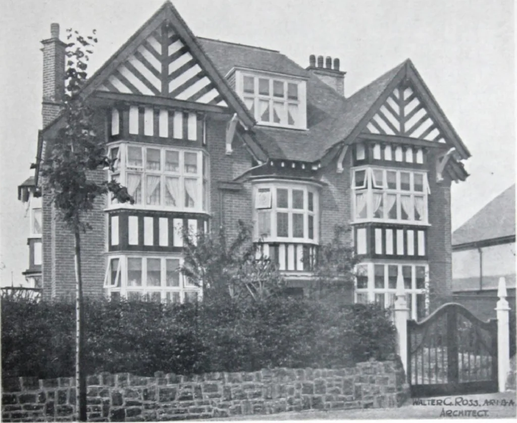 An illustration from Some small houses : illustrated with frontispiece in colour and 90 reproductions ..., 1908, leaf 72
