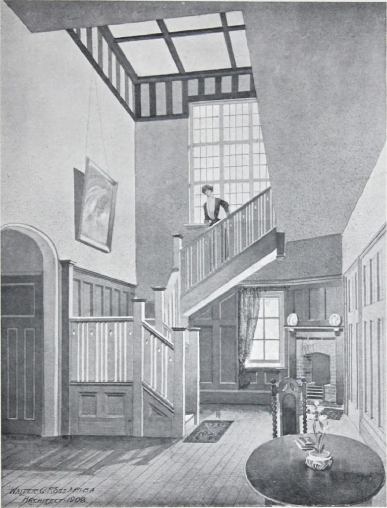 An illustration from Some small houses : illustrated with frontispiece in colour and 90 reproductions ..., 1908, leaf 80