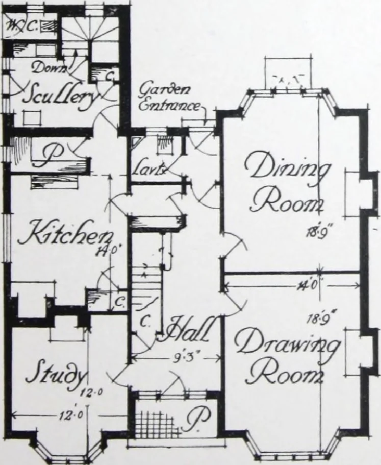 An illustration from Some small houses : illustrated with frontispiece in colour and 90 reproductions ..., 1908, leaf 82