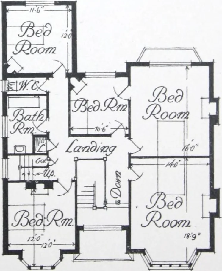 An illustration from Some small houses : illustrated with frontispiece in colour and 90 reproductions ..., 1908, leaf 82