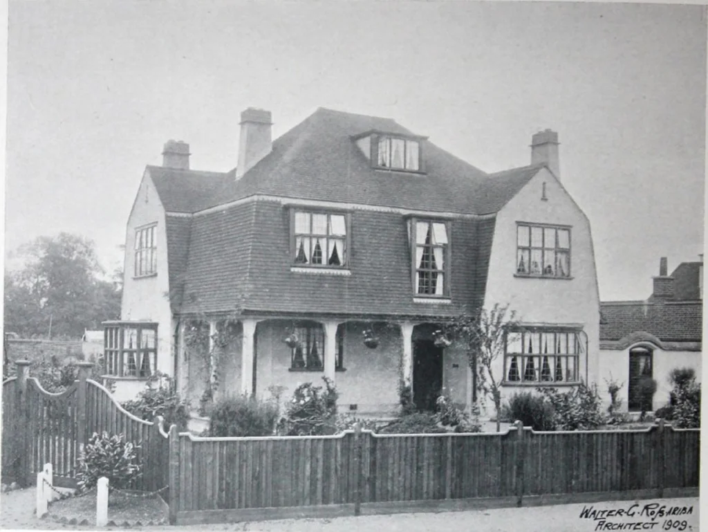 An illustration from Some small houses : illustrated with frontispiece in colour and 90 reproductions ..., 1908, leaf 83