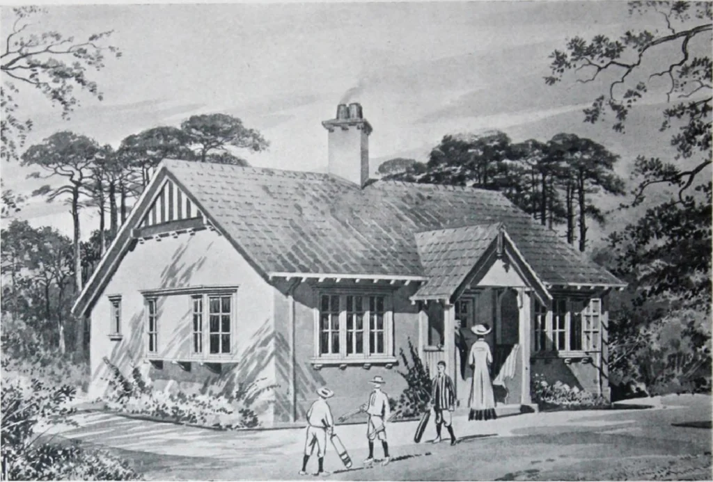 An illustration from Some small houses : illustrated with frontispiece in colour and 90 reproductions ..., 1908, leaf 89