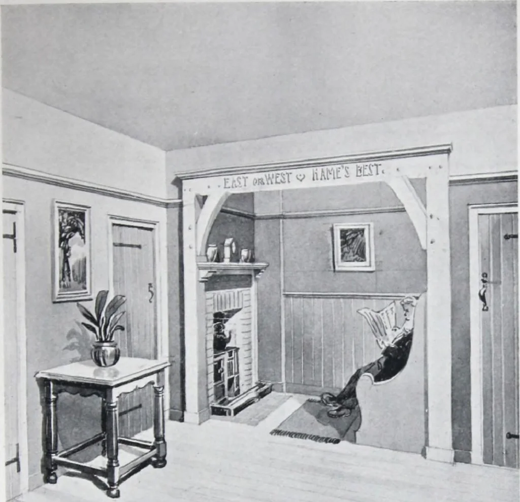 An illustration from Some small houses : illustrated with frontispiece in colour and 90 reproductions ..., 1908, leaf 90
