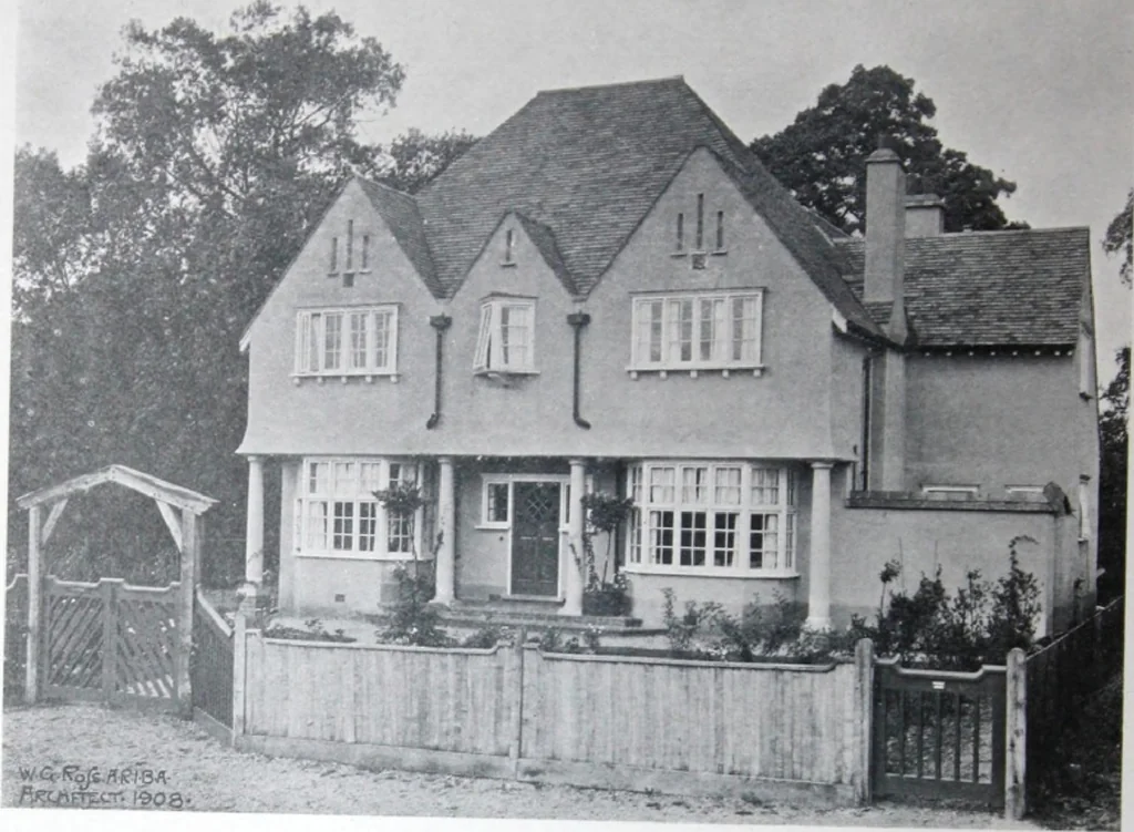 An illustration from Some small houses : illustrated with frontispiece in colour and 90 reproductions ..., 1908, leaf 91