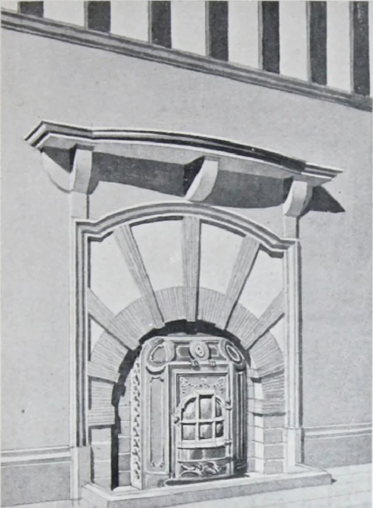 An illustration from Some small houses : illustrated with frontispiece in colour and 90 reproductions ..., 1908, leaf 92