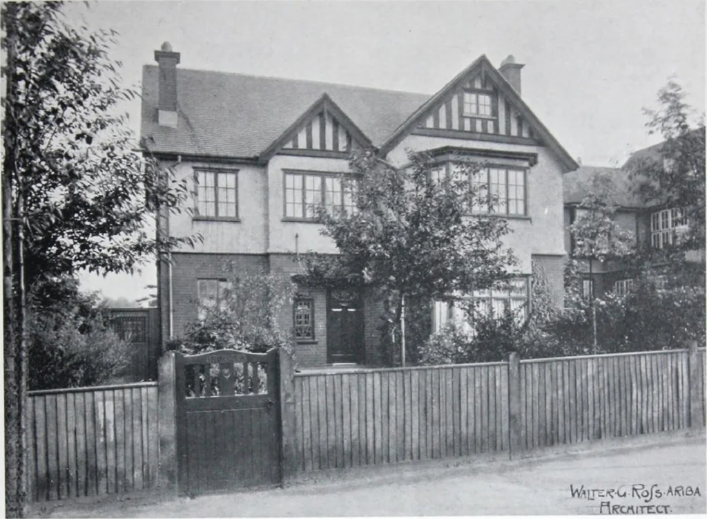 An illustration from Some small houses : illustrated with frontispiece in colour and 90 reproductions ..., 1908, leaf 94
