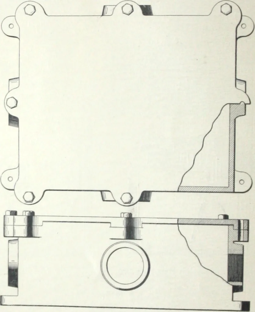 An illustration from Standard and water-tight boxes for all electrical installation purposes, 1908, leaf 21