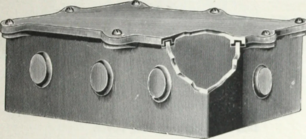 An illustration from Standard and water-tight boxes for all electrical installation purposes, 1908, leaf 22