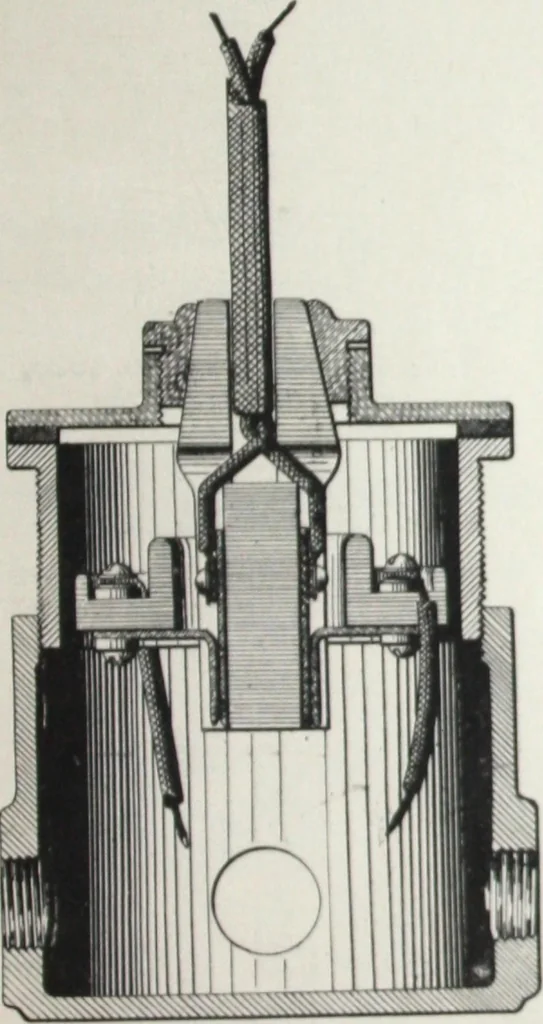 An illustration from Standard and water-tight boxes for all electrical installation purposes, 1908, leaf 30