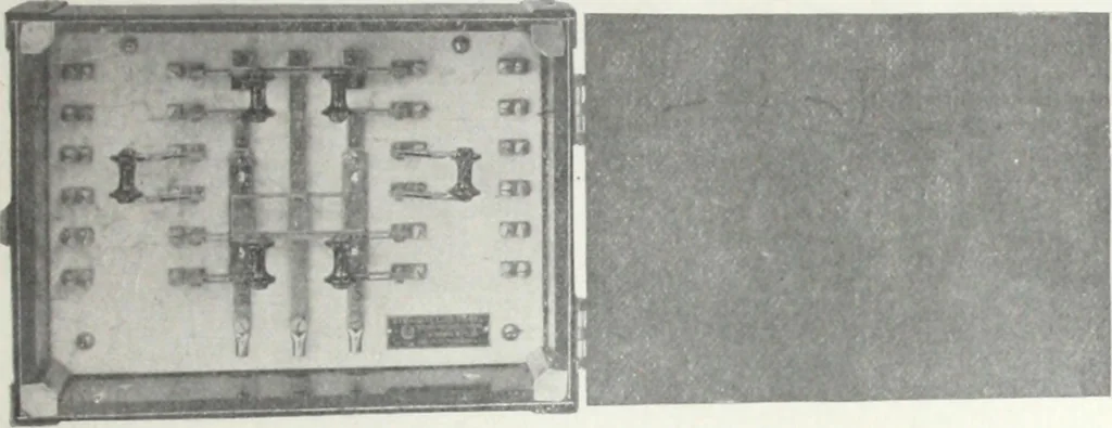 An illustration from Standard and water-tight boxes for all electrical installation purposes, 1908, leaf 42