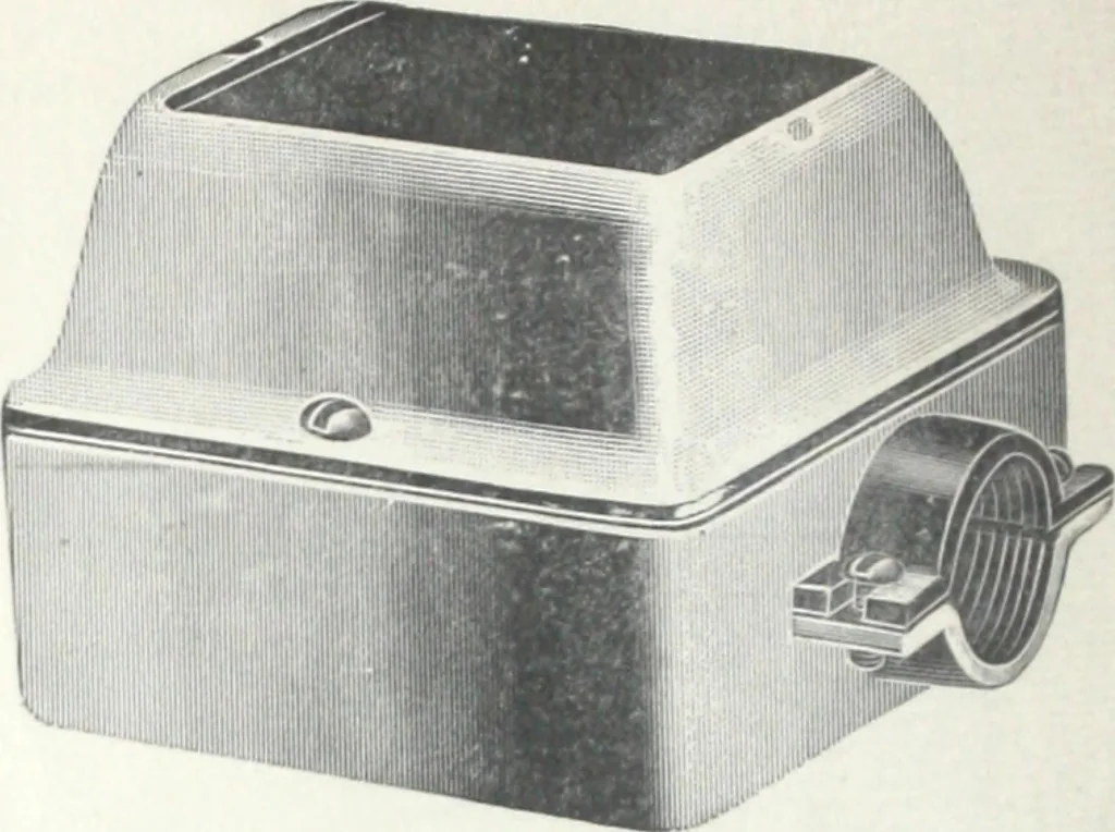 An illustration from Standard and water-tight boxes for all electrical installation purposes, 1908, leaf 7