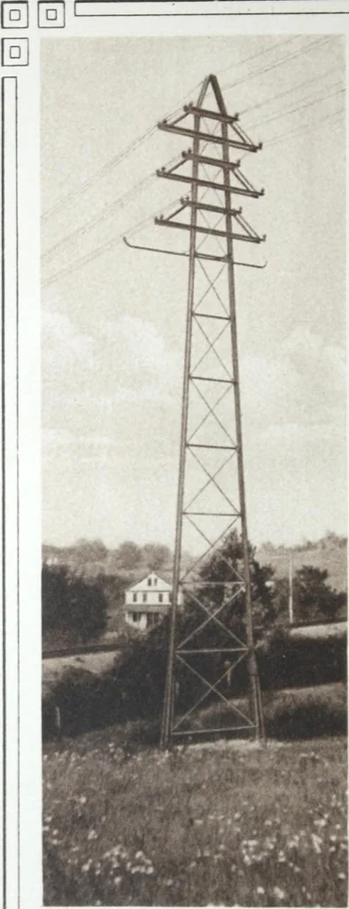 An illustration from Steel transmission structures and catenary bridges., 1914, leaf 19