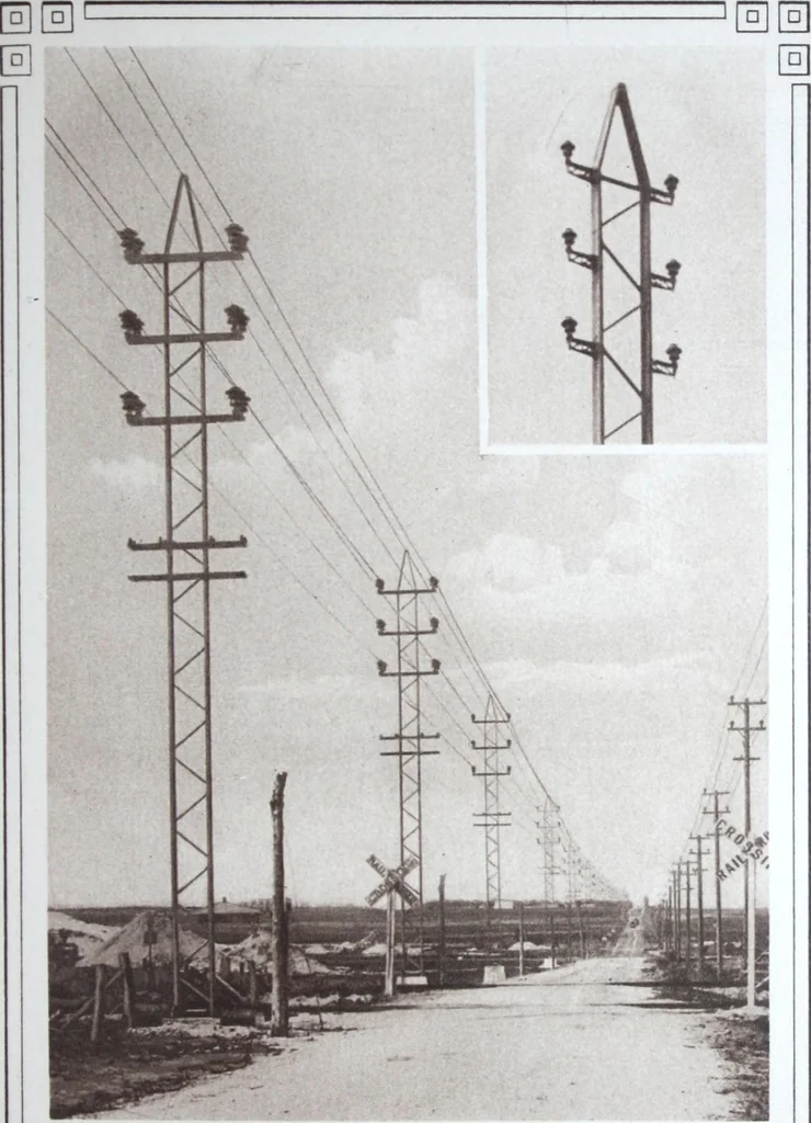 An illustration from Steel transmission structures and catenary bridges., 1914, leaf 20