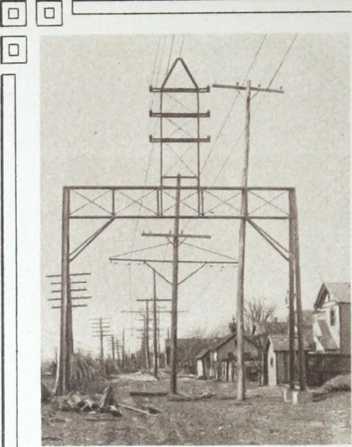 An illustration from Steel transmission structures and catenary bridges., 1914, leaf 27
