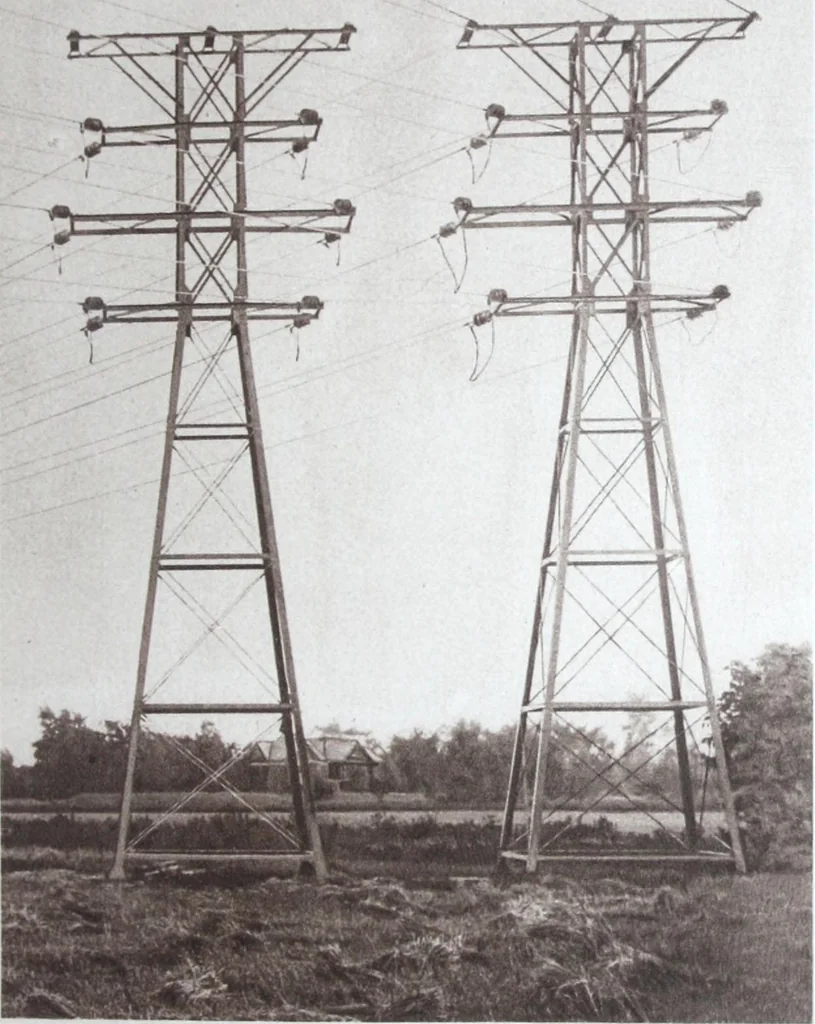 An illustration from Steel transmission structures and catenary bridges., 1914, leaf 8