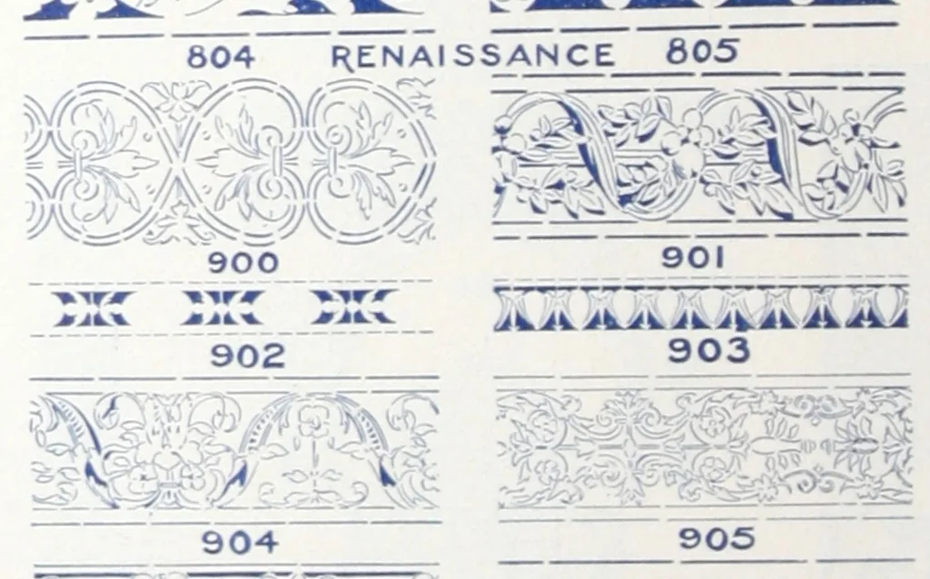 An illustration from Stencils & stencil materials / designed and printed by the Adv. Department of the Sherwin-Williams Co., 1910, leaf 25