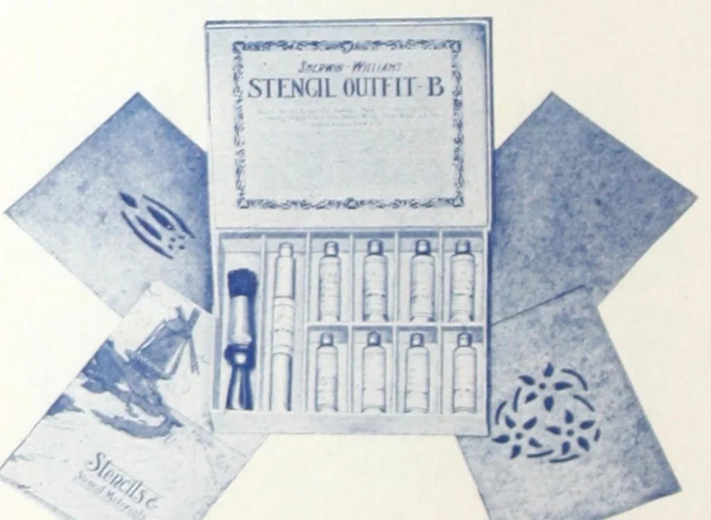 An illustration from Stencils & stencil materials / designed and printed by the Adv. Department of the Sherwin-Williams Co., 1910, leaf 31