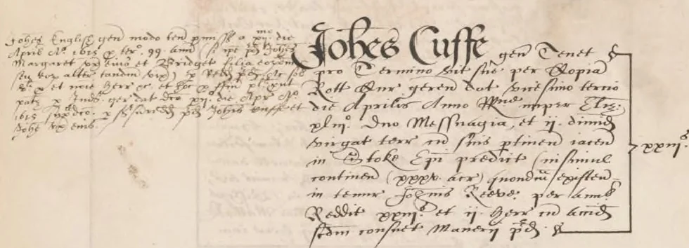 An illustration from Survey of Ralph Sadler estate, 1608, leaf 126