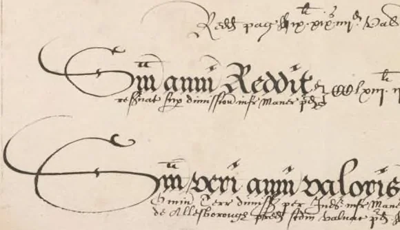 An illustration from Survey of Ralph Sadler estate, 1608, leaf 242