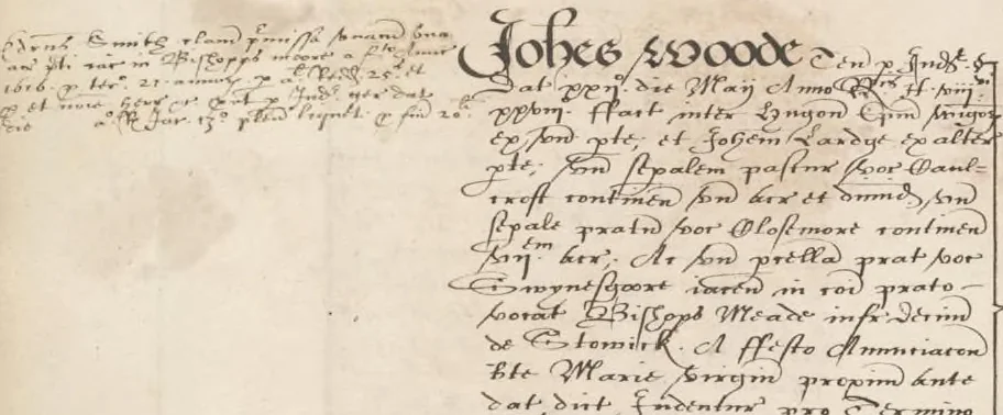 An illustration from Survey of Ralph Sadler estate, 1608, leaf 53